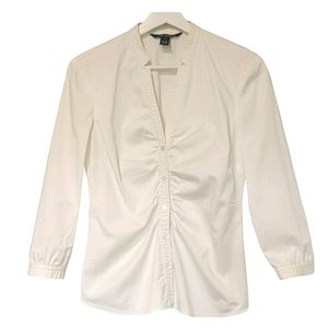 🎈Club Monaco Ruched Front Dress Shirt
